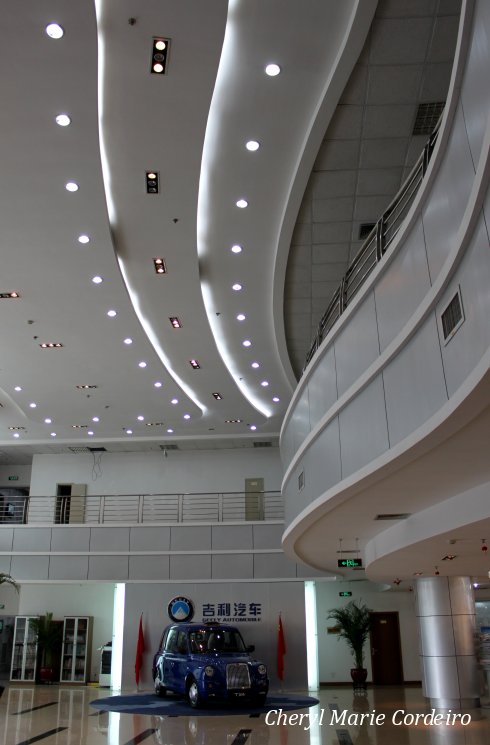 Geely headquarters, hallway.